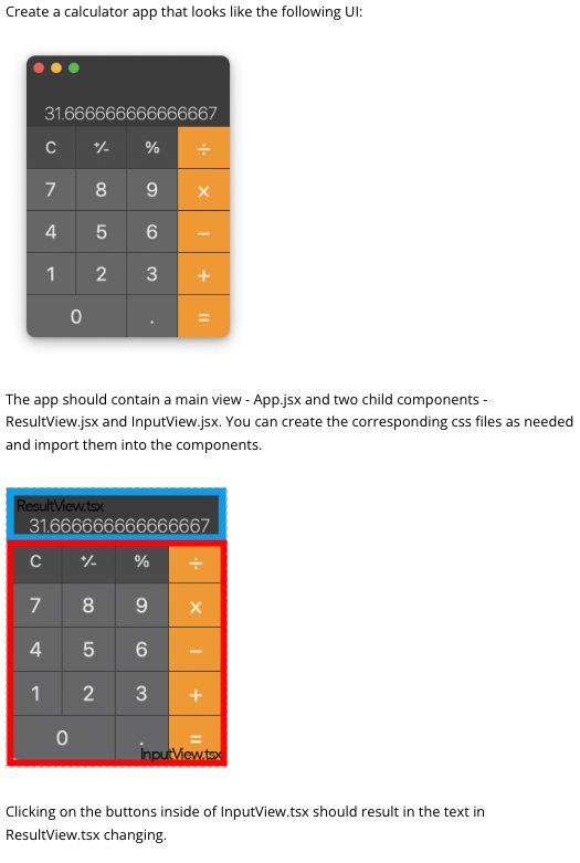 Language: React Answer In Code Only! Or It will be downvoted Complete
