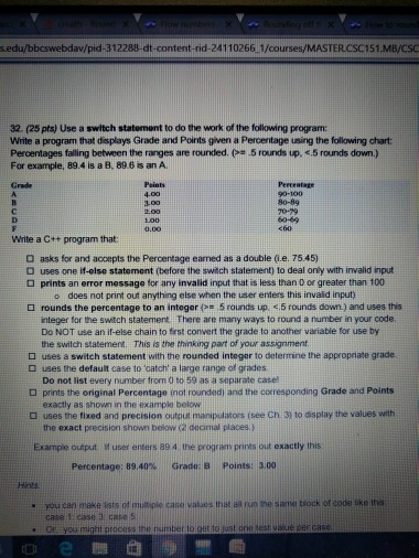 help needed Use a switch statement to do the work of