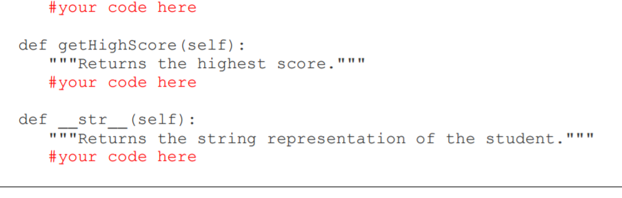 information about students in a course. Each student has a name and