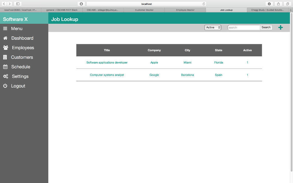 I am working on a php project. I have this page were