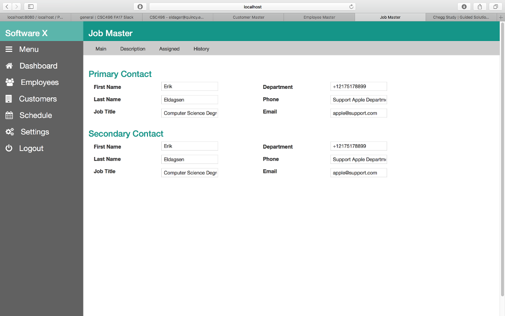 I load data from the DB. I need to display the data