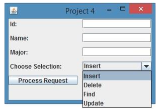 This programming project involves writing a program to manage a student database.