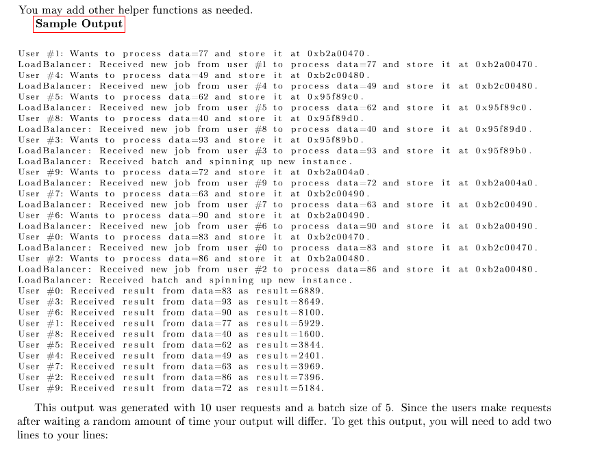 for internal (private) functions. void* simulate_user_request(void* user_id); /** * Entry point to