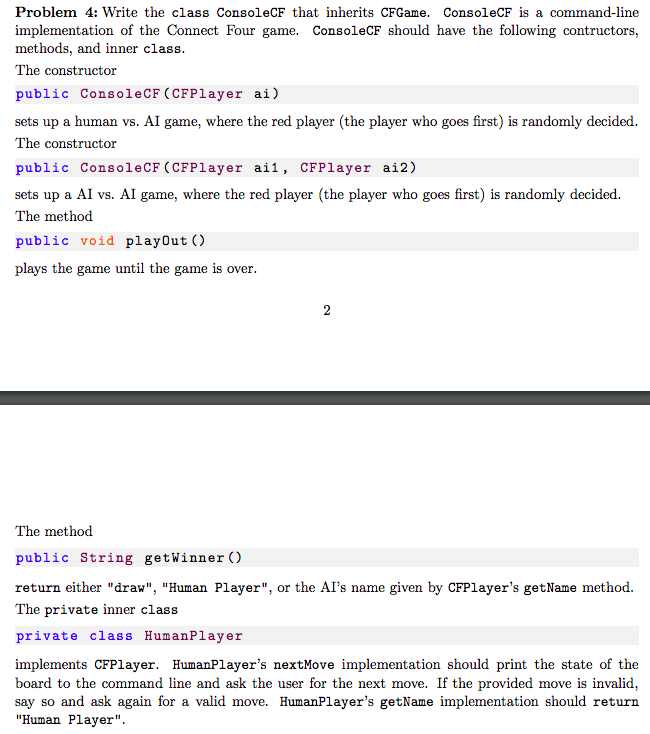 rows. Use red and black for the two players and have red