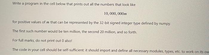  do it in python Write a program in the cell below