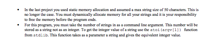 any string. You will use the strlen the user to enter the