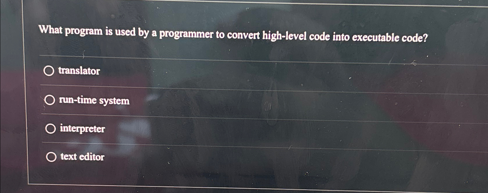  What program is used by a programmer to convert high-level code