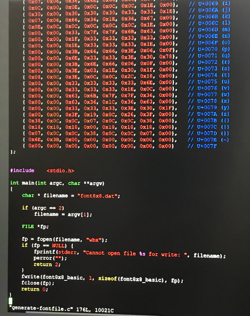 strrender.c file where you can edit the code this the generate-fontfile Exercise