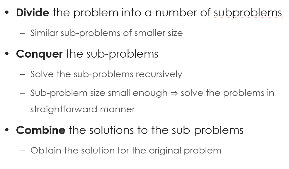 algorithm in which the order of merges is determined by its recursive