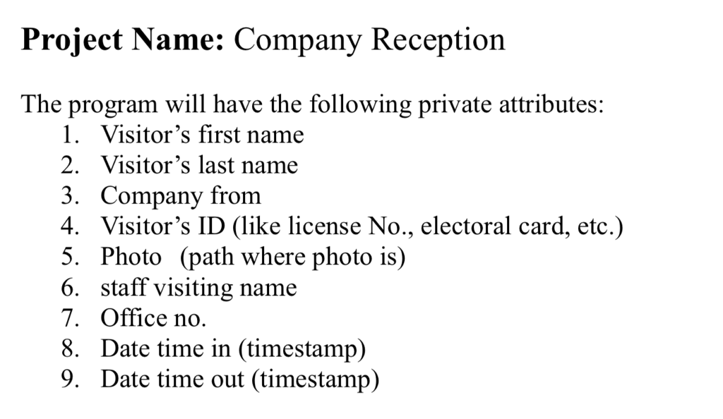 program that implements the following Advanced Programming concepts: 1. Data encapsulation 2.