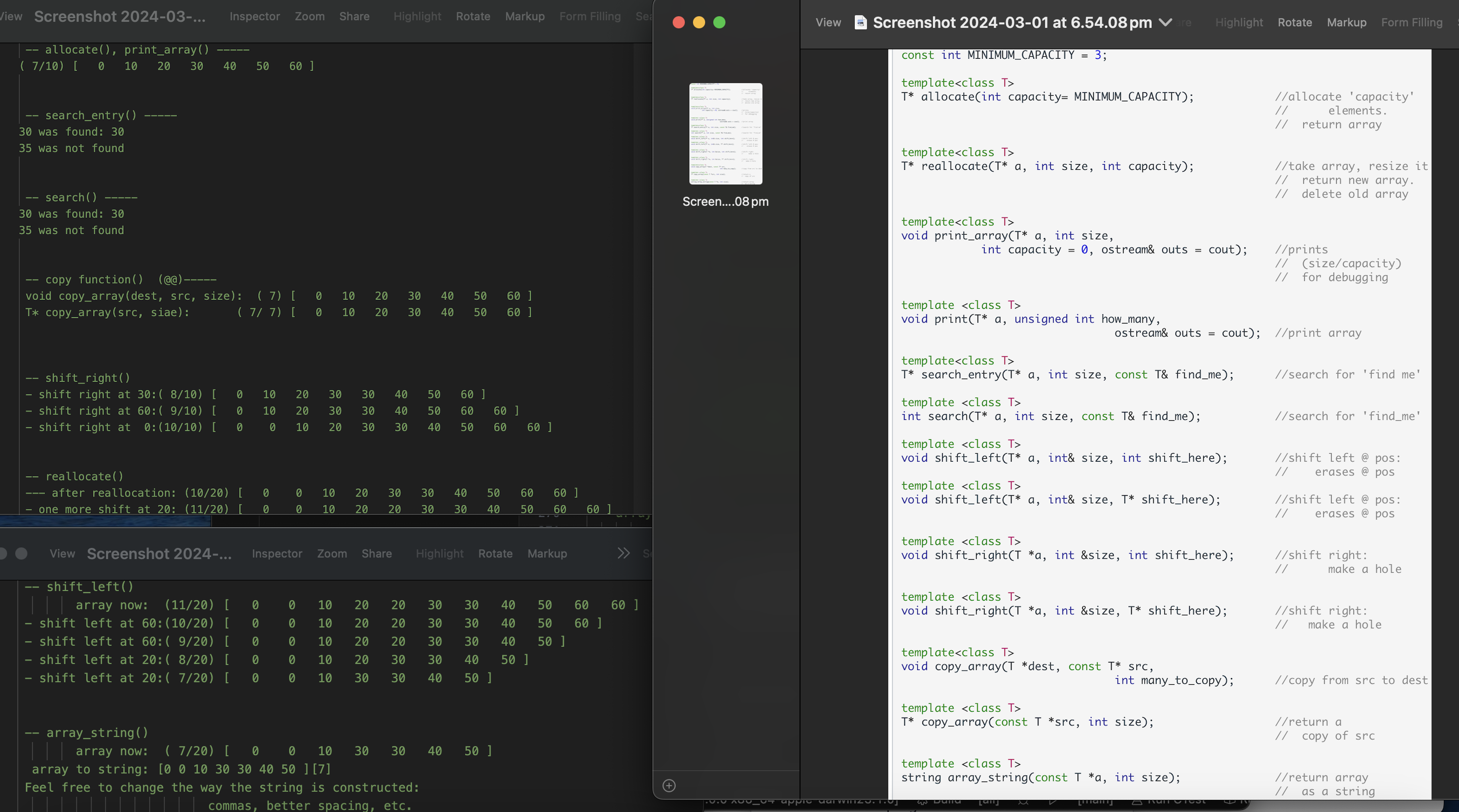  Write a program that takes these functions. Use ONLY the pointer