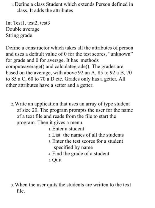  I want to do this program using JAVA language 1. Define