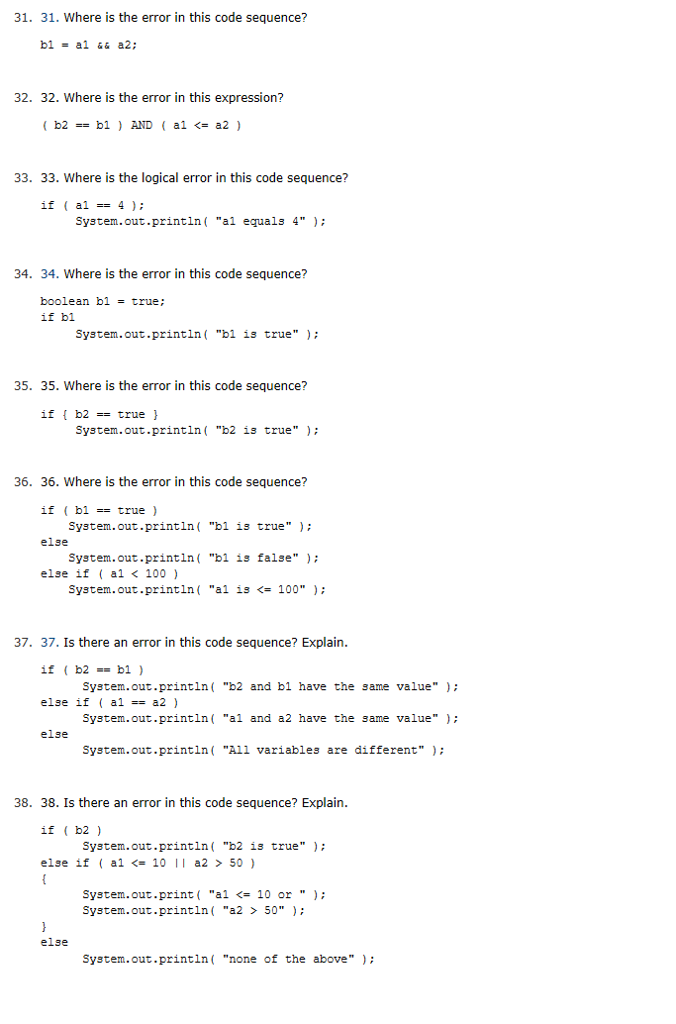 5.14.4 Identifying Errors in Code For Exercises 31 through 38, assume that