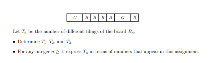 1 x n board Bn consisting of n cells, each one having