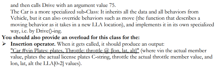 and the derived class is Car. The following pictures details how to