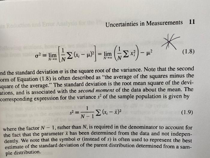 Justify the a-nd equality in Equations (1.8) and (1.14) Rection and Eur