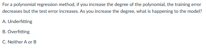 the polynomial from p=3 to p=5, then the training error and test