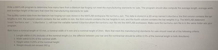 should also compute the average long weige with und average height of