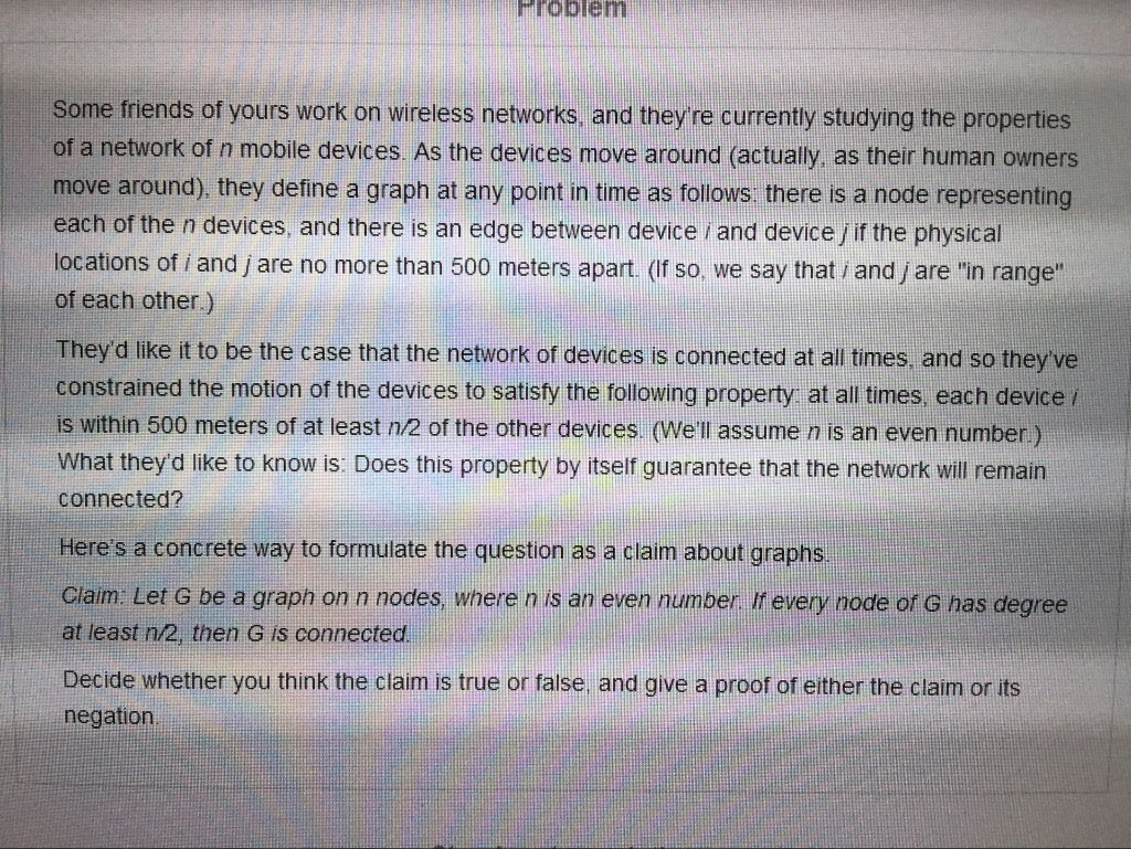 This is a question from textbook "Algorithm Design 1st edition" Chapter 3