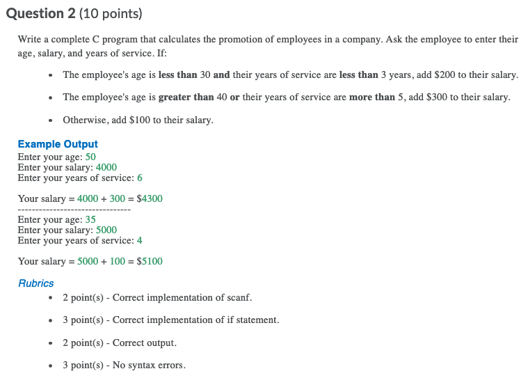 **C PROGRAMMING** Write a complete C program that calculates the promotion of