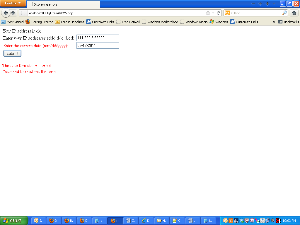 as shown in the nine screenshots of my browser window. The required