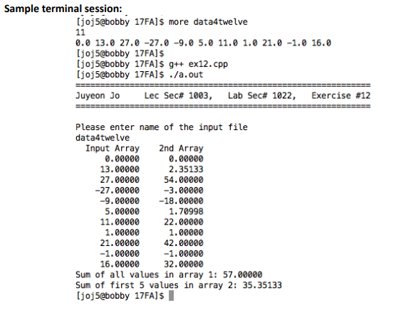 function) declare 2 arrays that can each store a maximum of 20