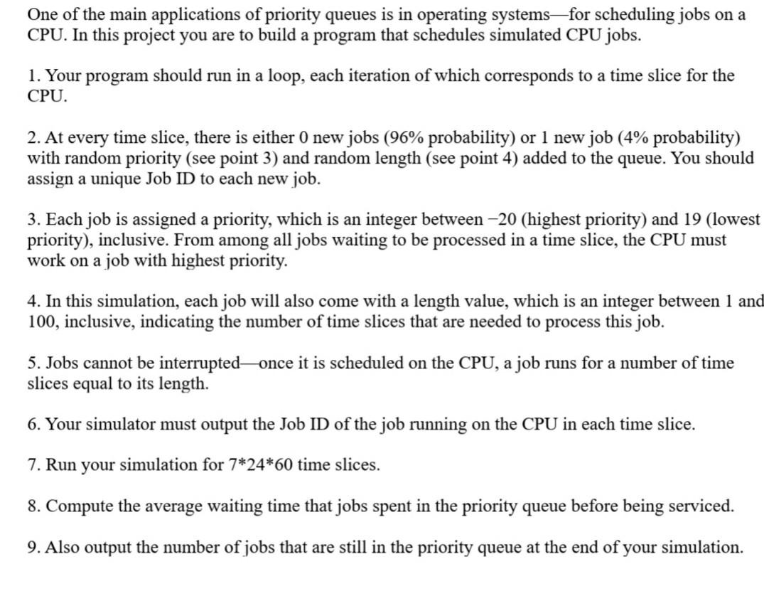  To be done only in Python language using Data Structures like
