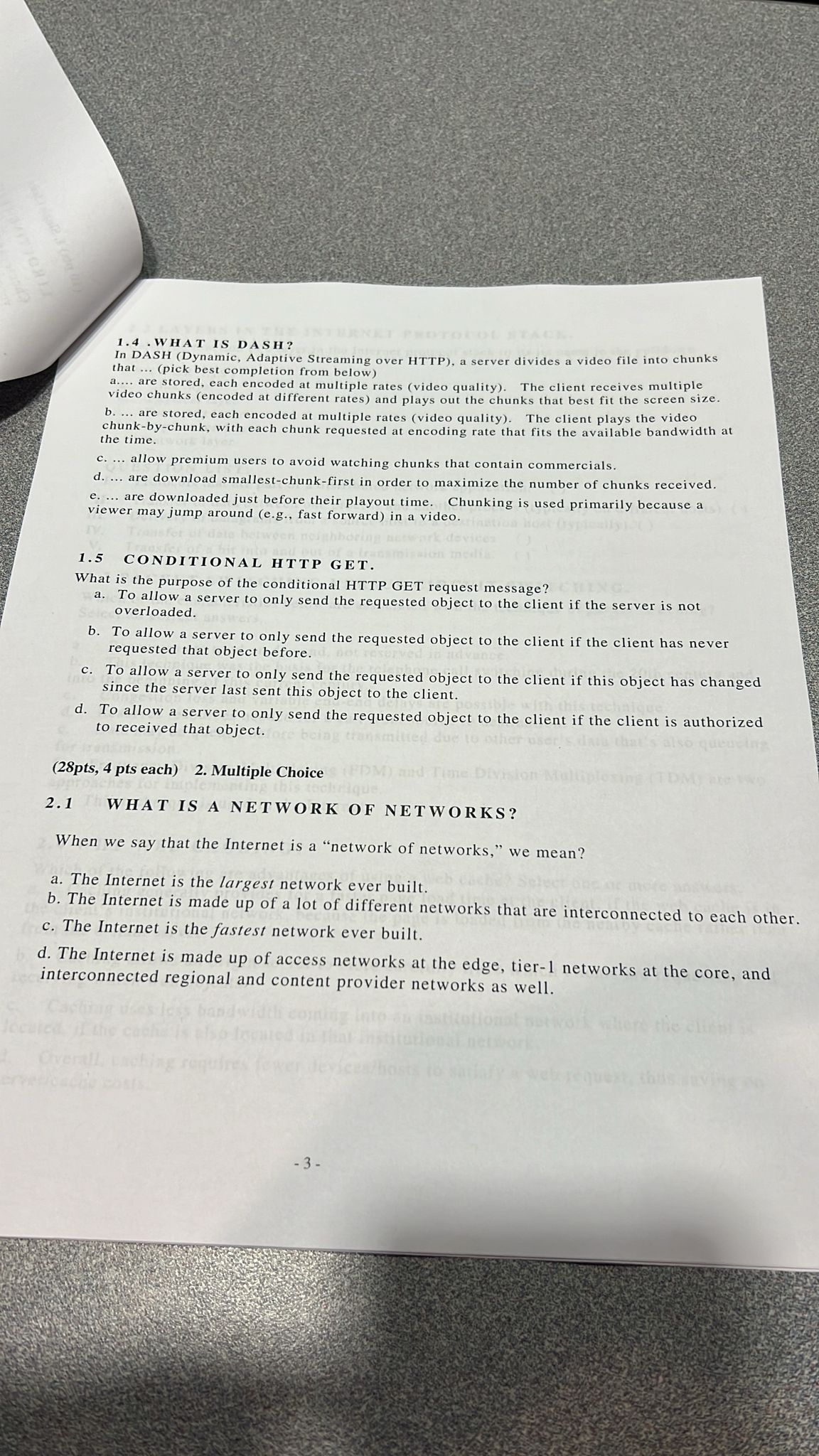  1.4.WHAT IS DASH? In DASH (Dynamic, Adaptive Streaming over HTTP), a