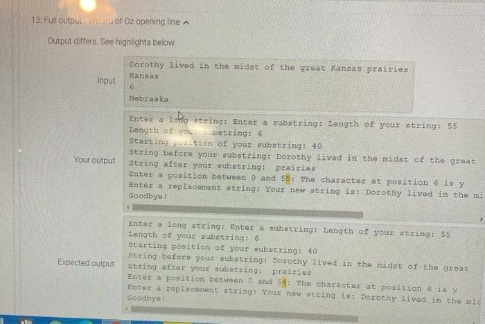 Length of your string: 44 Length of your substring: 6 Starting position