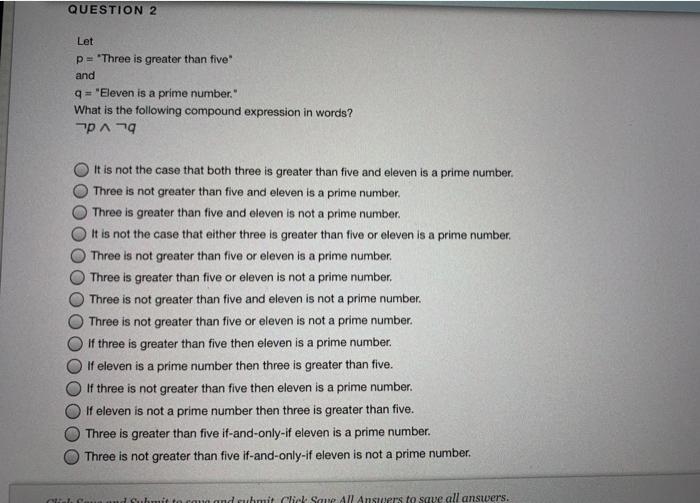  please help me with this 6 question QUESTION 2 Let P