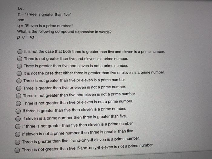 = "Three is greater than five and 9 = "Eleven is a