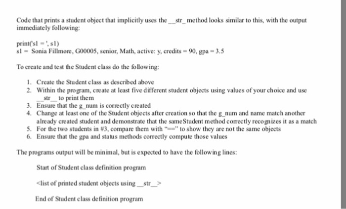 to define a class to model the characteristics of a university student.