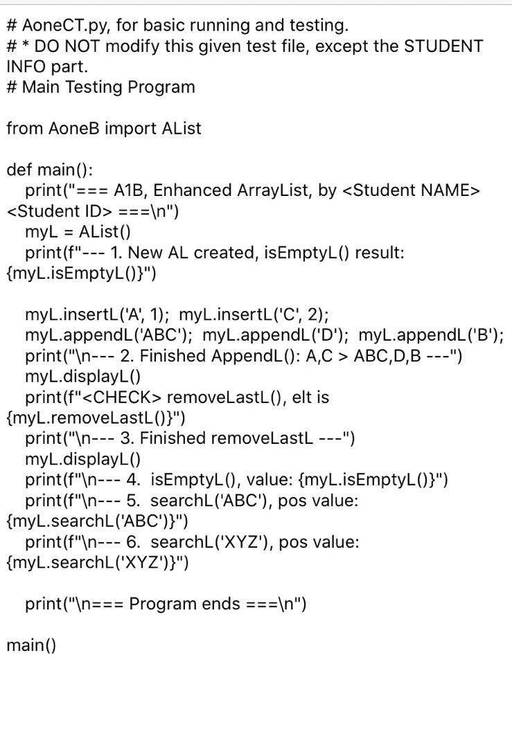 course. In this part, students should implement a simple-version of Doubly-Linked List:
