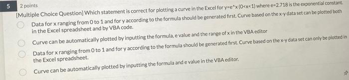  [Multiple Choice Question] Which statement is correct for plotting a curve