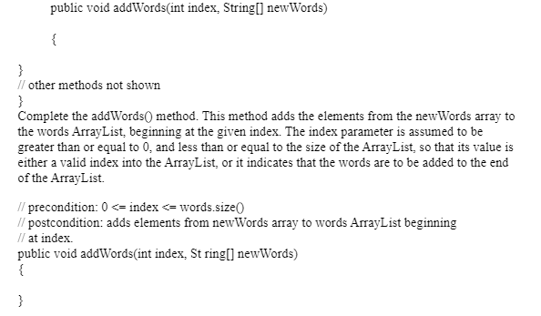 question involves a class named TextFile that represents a text file. public