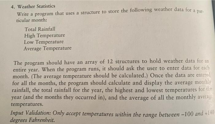 Rain: The average monthly rain is total rain of 12 months then