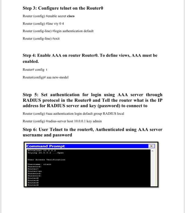 Administrative Access using AAA server using Packet Tracer Authentication provides a method