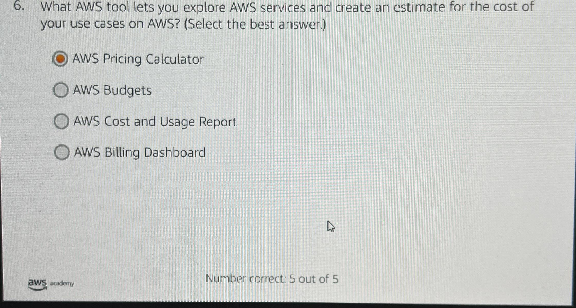  What AWS tool lets you explore AWS services and create an