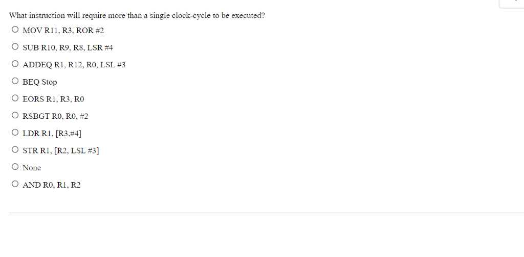 What instruction will require more than a single clock-cycle to be