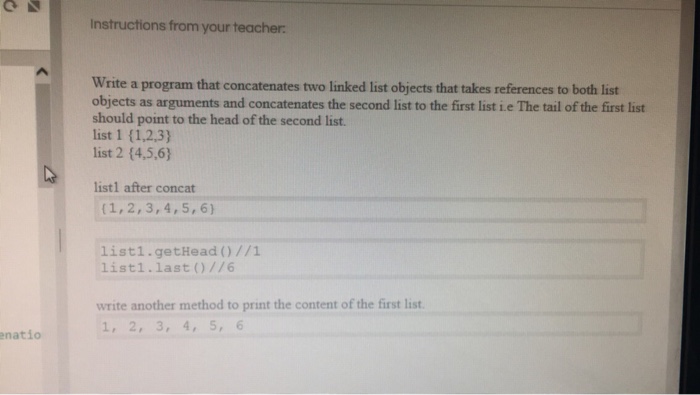  Solve this question with (java) language instructions from your teacher Write