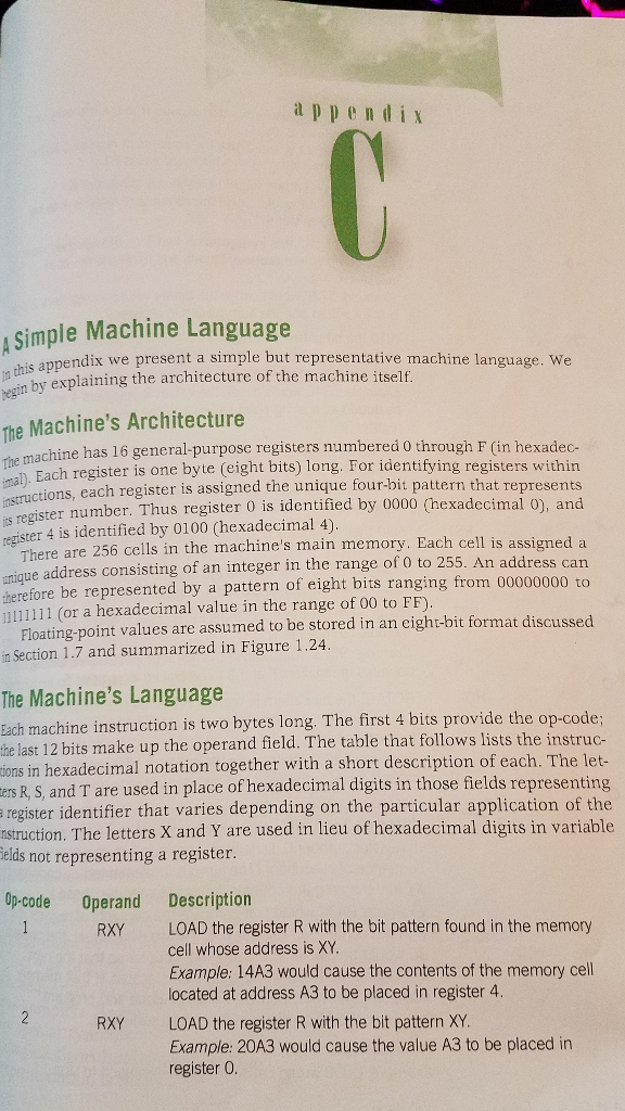 the simple machine language of Chapter 2 and Appendix C to solve