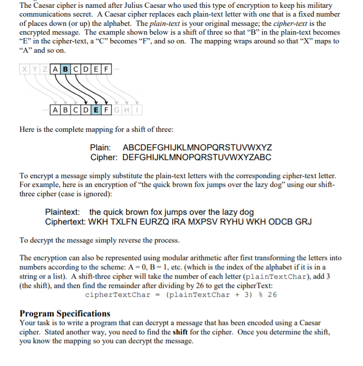 might find string.ascii_uppercase to be useful def decode_char(ch, shift): Remember the docstring'