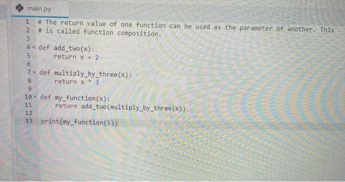 user enters one, seven is produced 5 you explore this example, test