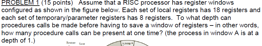 that requires saving a window, how many registers must be saved? .temp