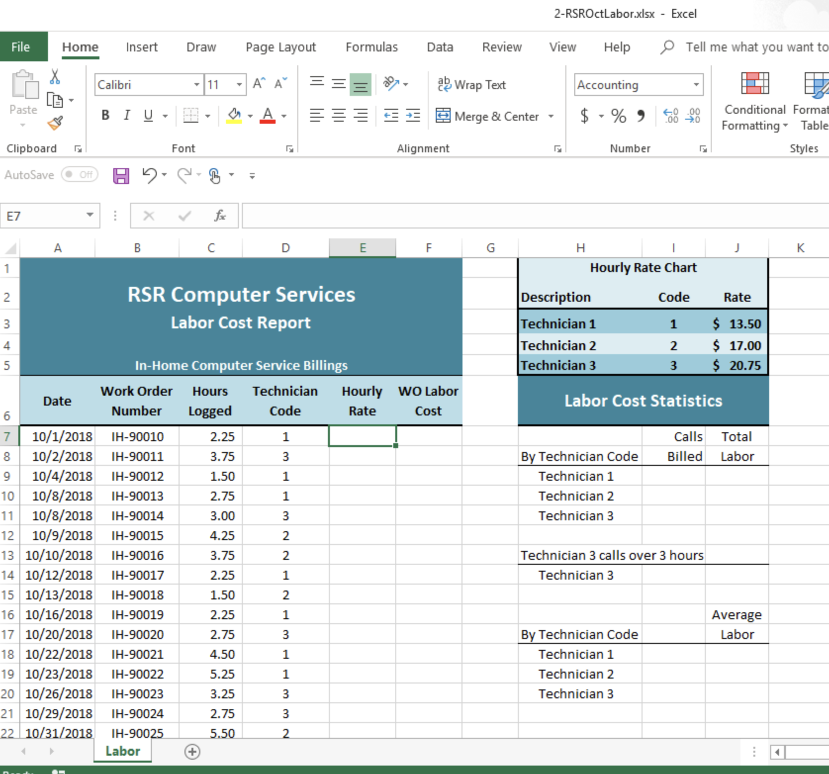  in cell e7, create a vlookup formula to return the correct