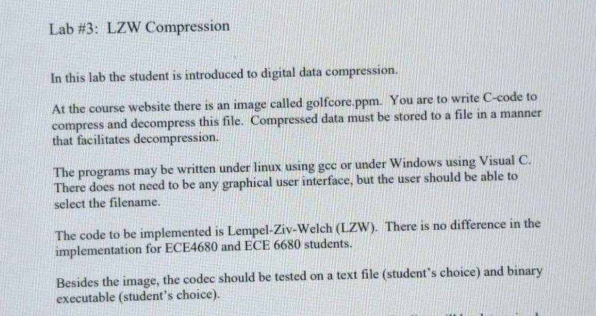 need to write a C program for compression and decompression of