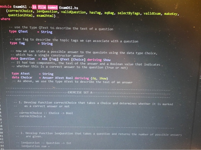  Help with HASKELL CODE please!!! I have the modules set up