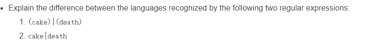  Explain the difference between the languages recognized by the following two