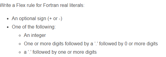 regular expressions: 1. (cake) (death) 2. cake death Write a Flex rule