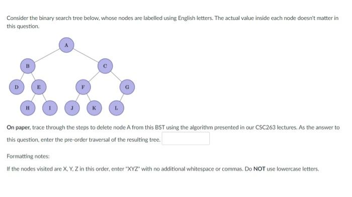 Show solution plz Consider the binary search tree below, whose nodes are